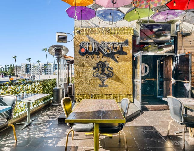 Sunset Rooftop Bar in Los Angeles Film Event Space Rental