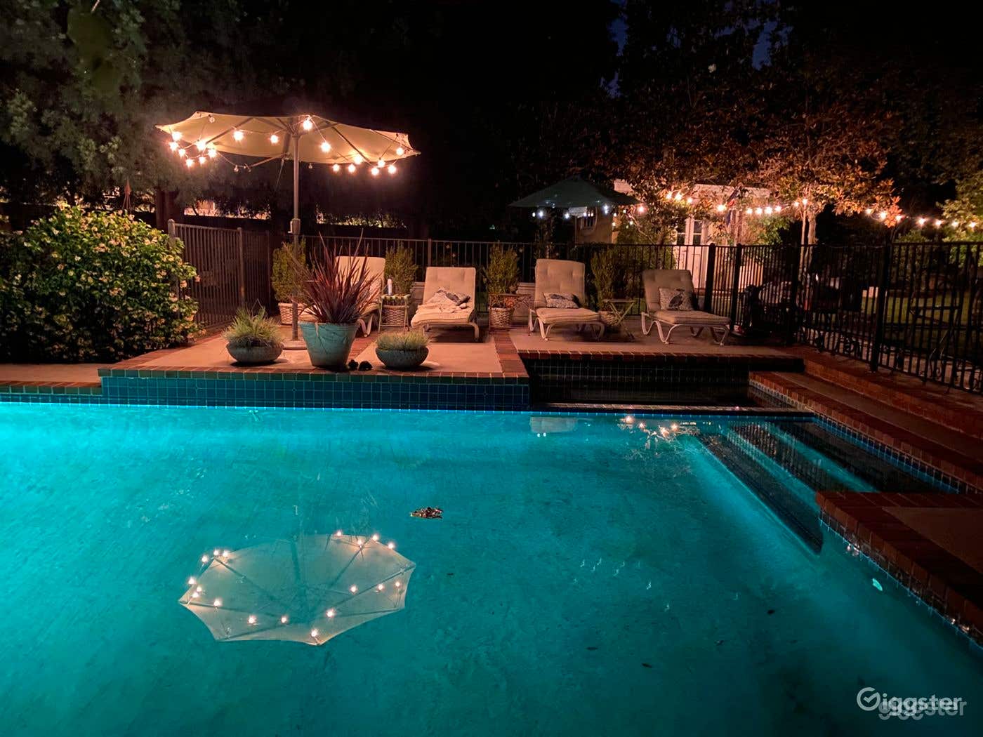 French Colonial Pool Area Photo 3