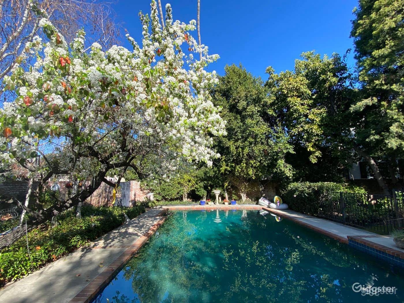 French Colonial Pool Area Photo 1