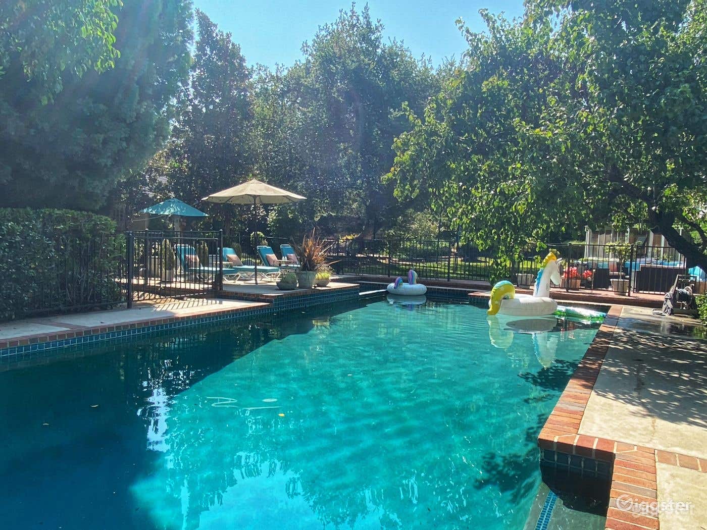 French Colonial Pool Area Photo 2