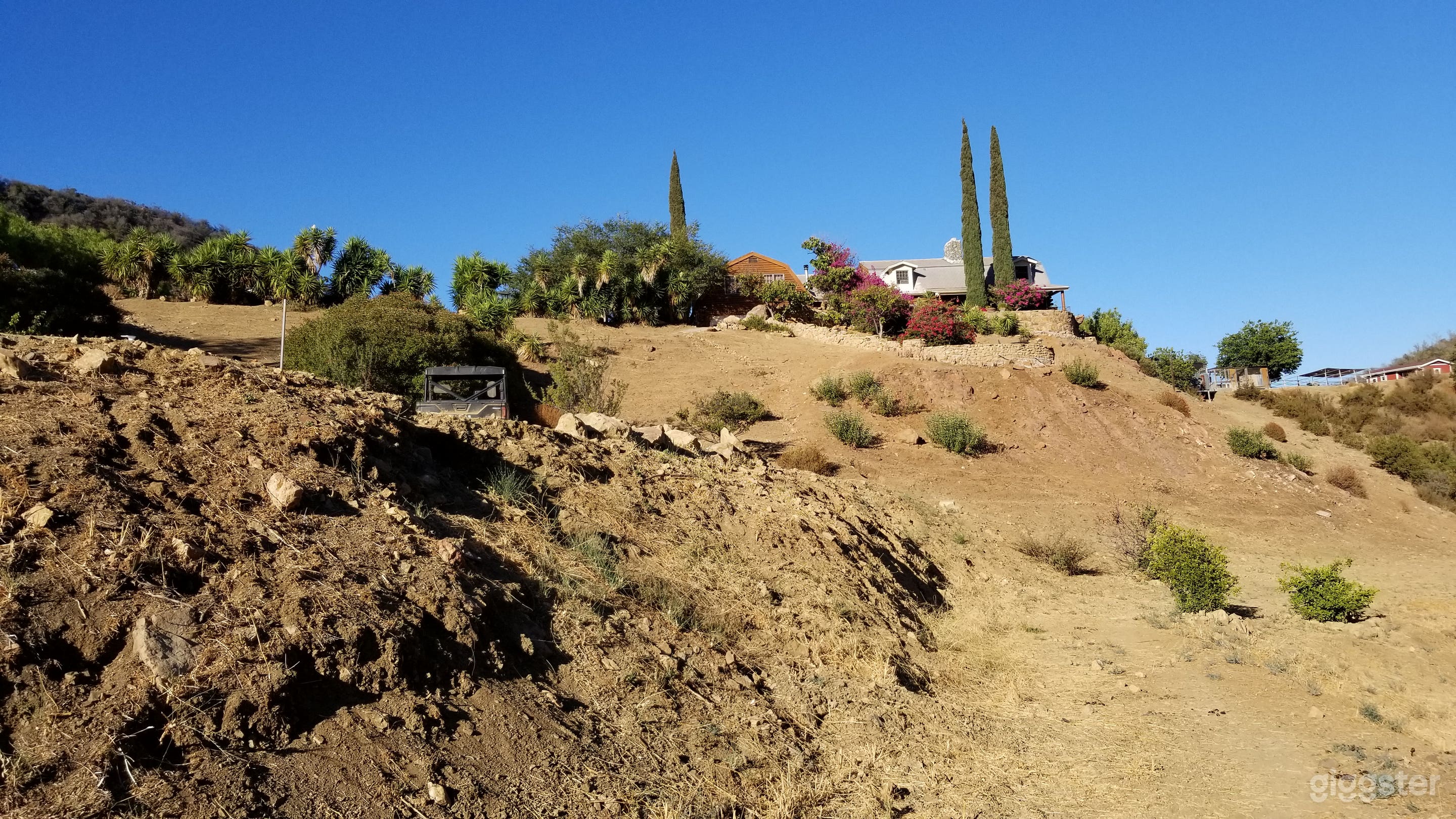 Main House. front hillside.
