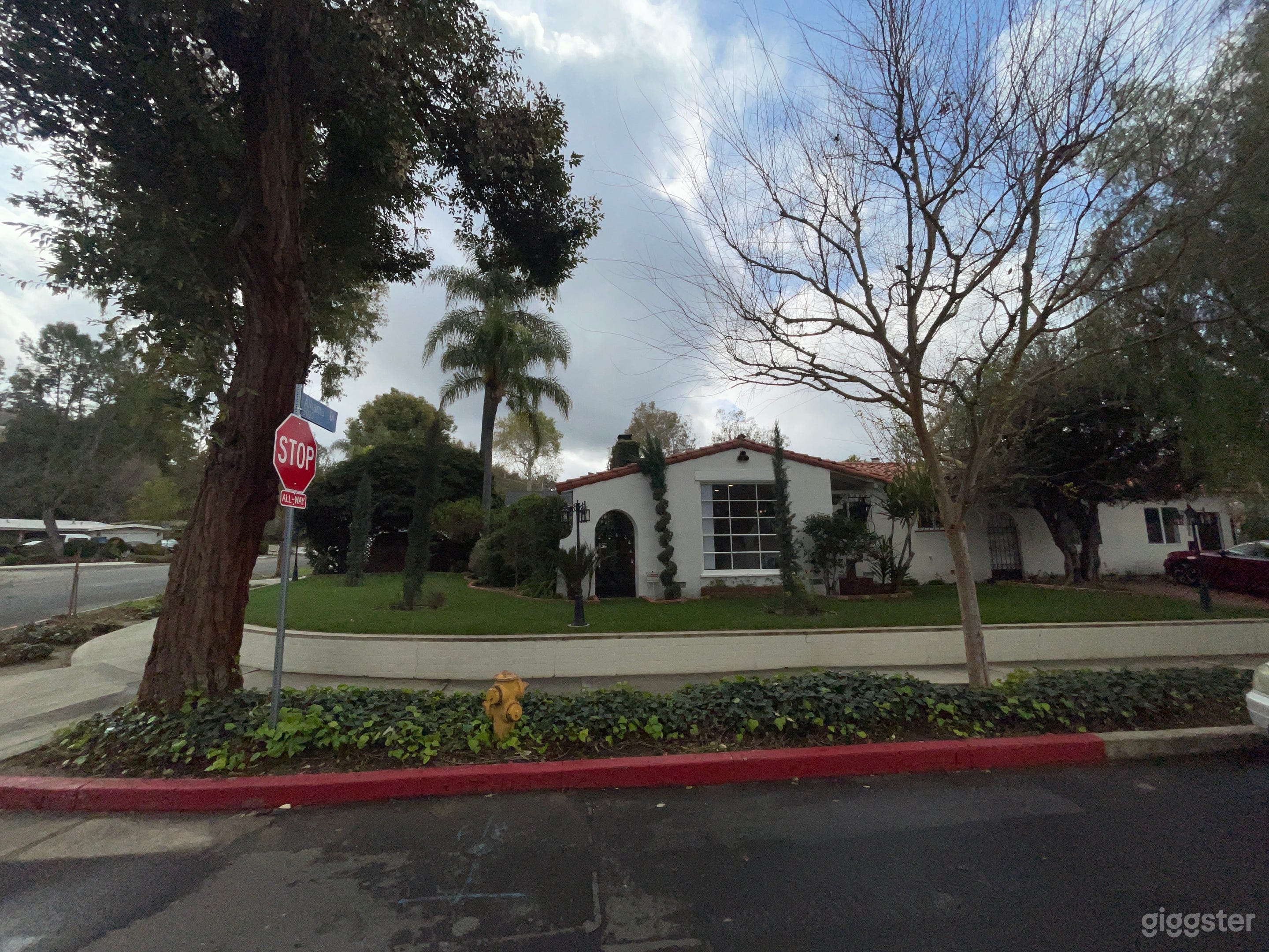 Front of home on a rainy day 