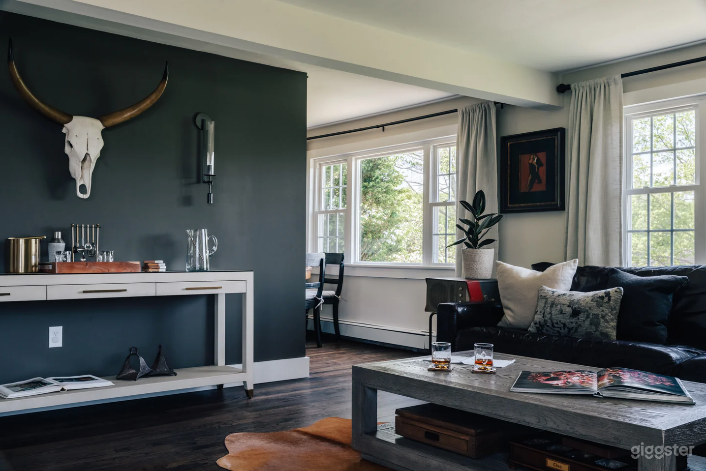 Guest house is 1600 SF and has a comfortable spacious living room and open kitchen design