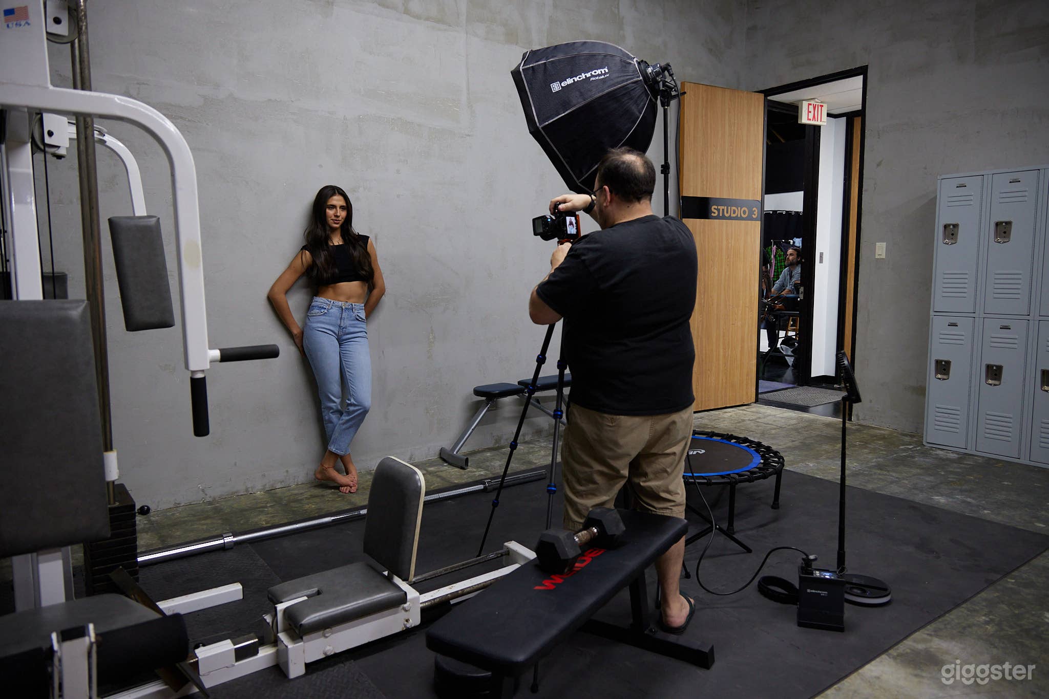 Modern Industrial Loft Studio with Fitness Set Photo 3