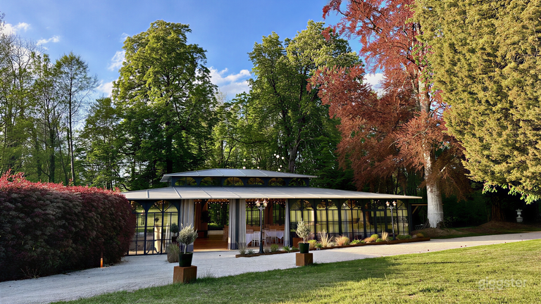  Château historique français & orangerie en verre près Paris 