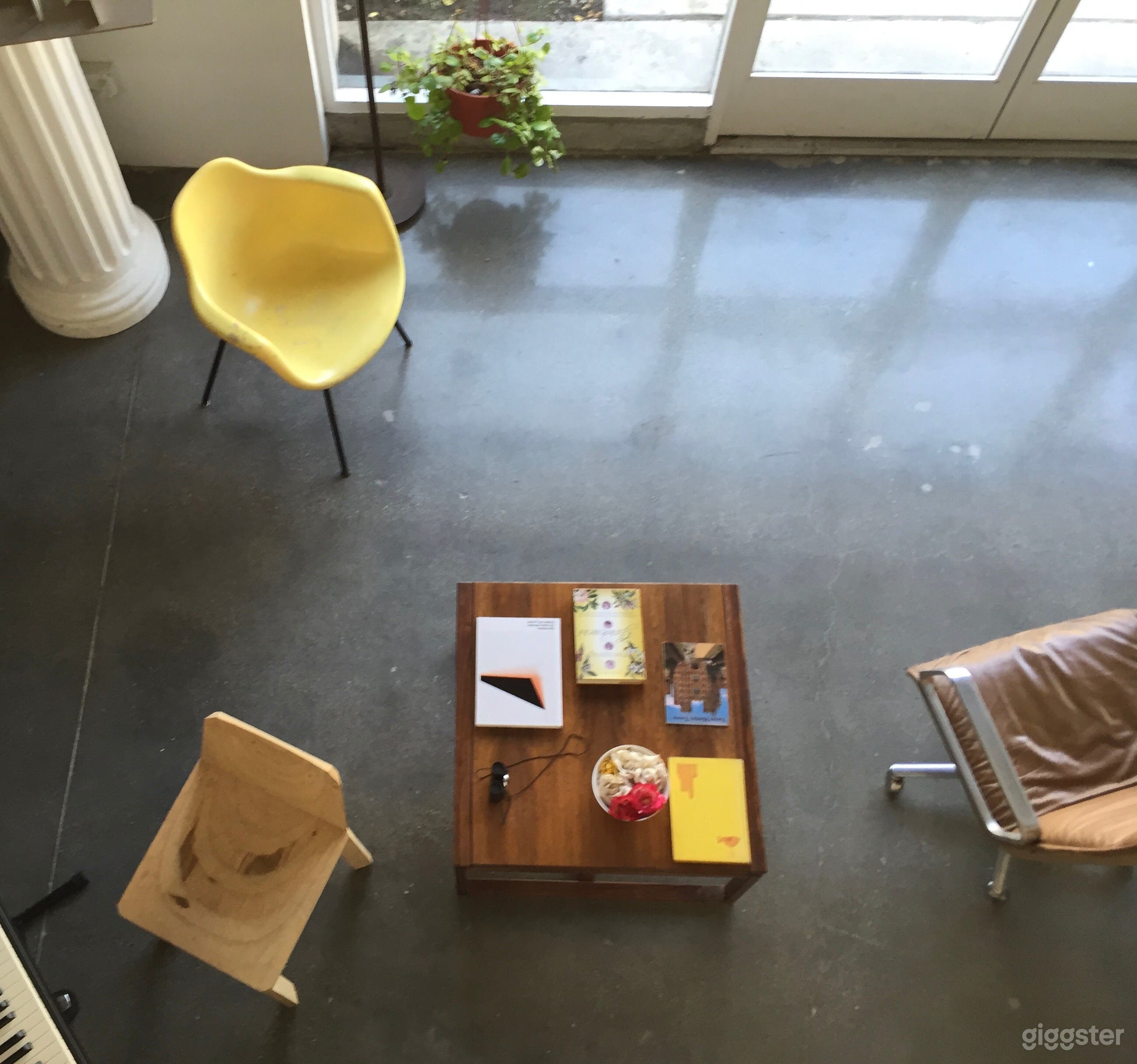 Polished concrete floors throughout