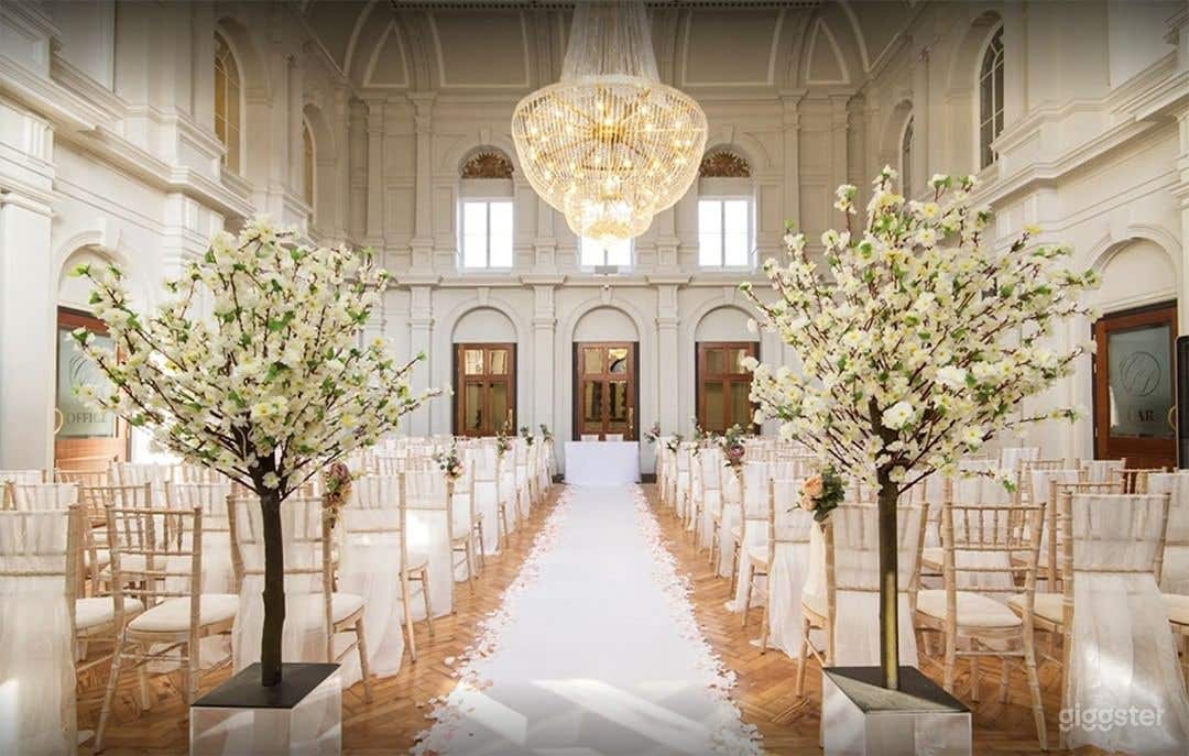 The beautiful Old Ticketing Hall with its Italian renaissance ceilings and classic sash windows.