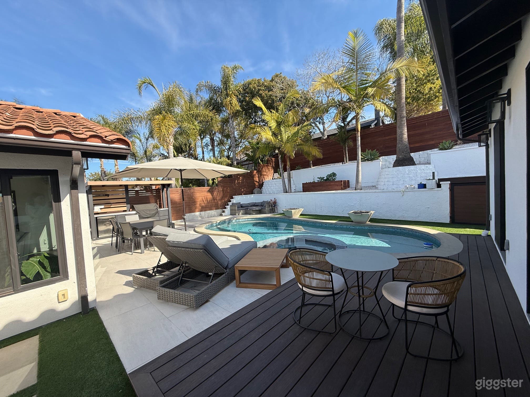 Outdoor Pool with Jacuzzi and Firepit Photo 3