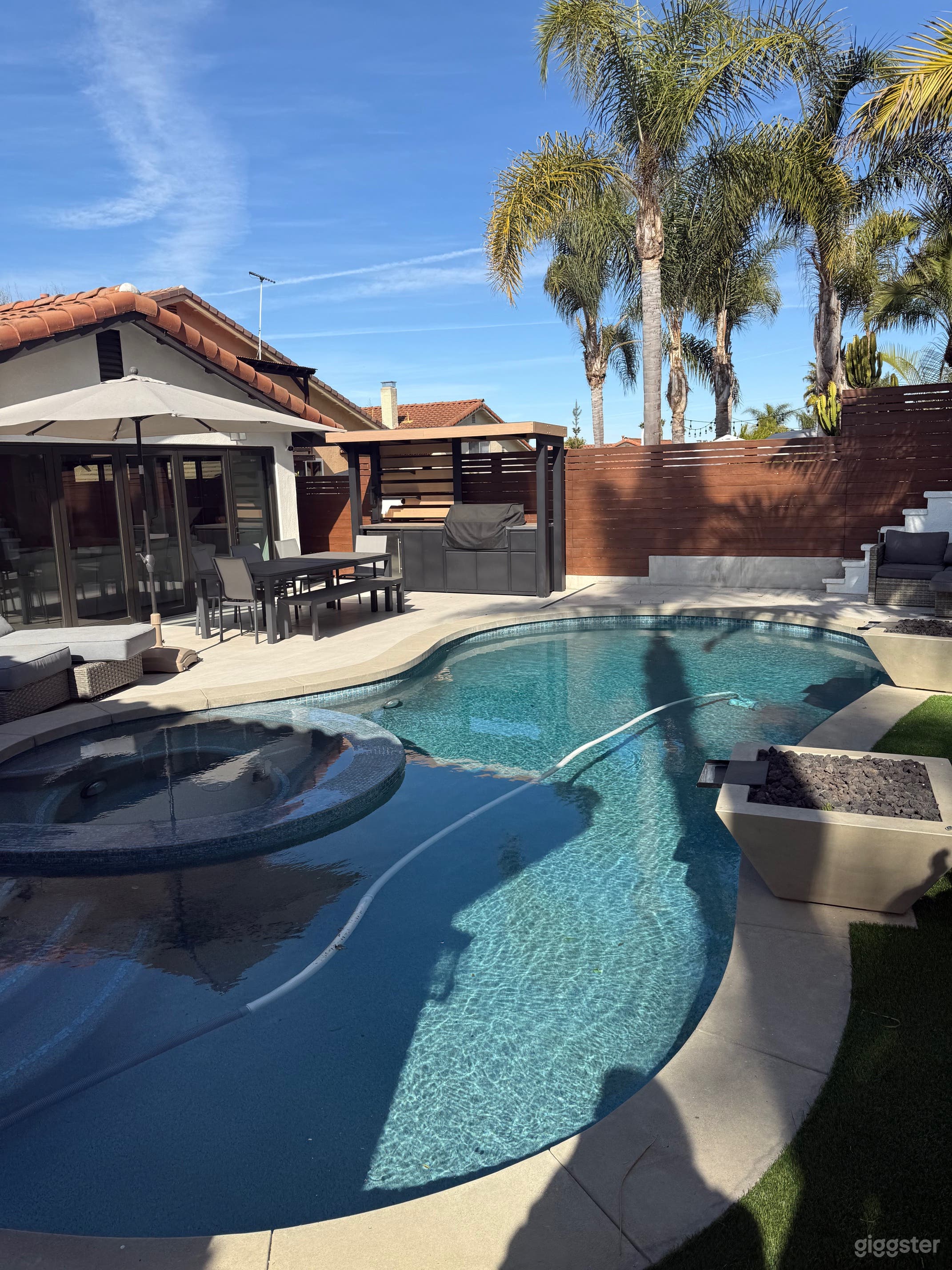 Outdoor Pool with Jacuzzi and Firepit Photo 4