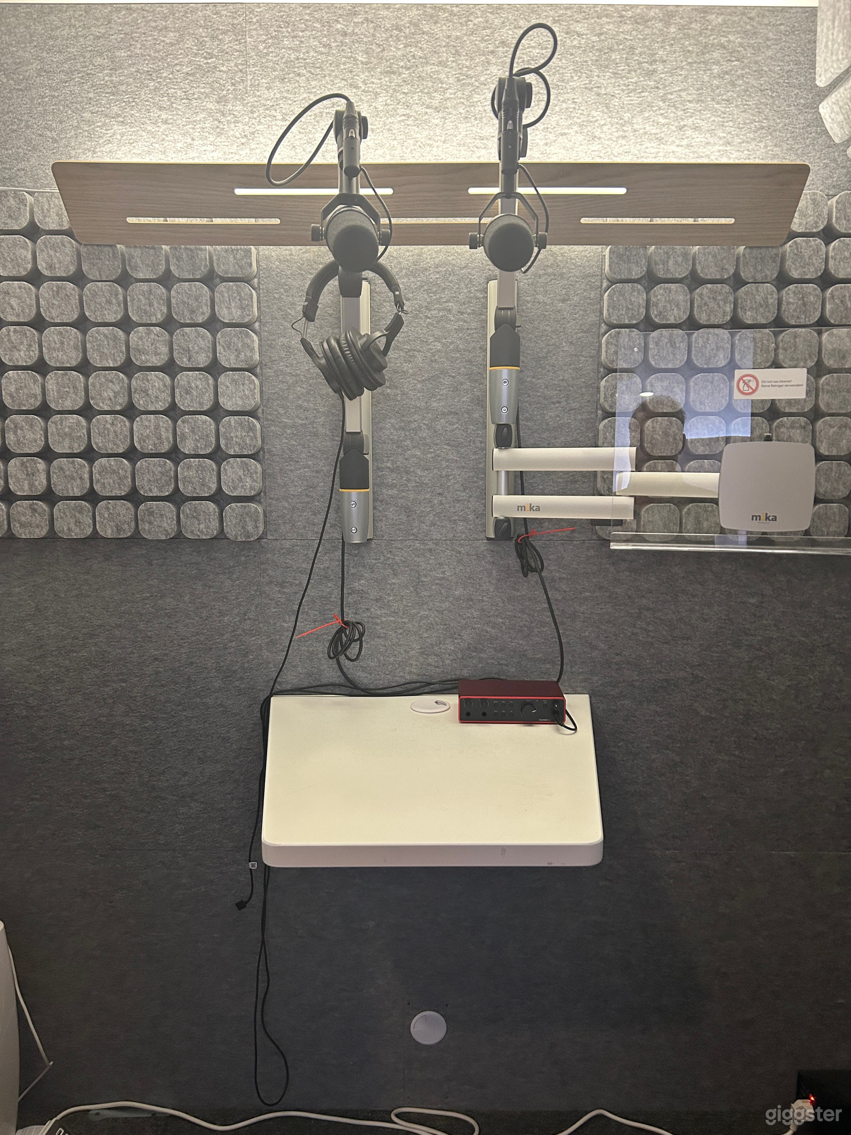 Podcast booth on-site