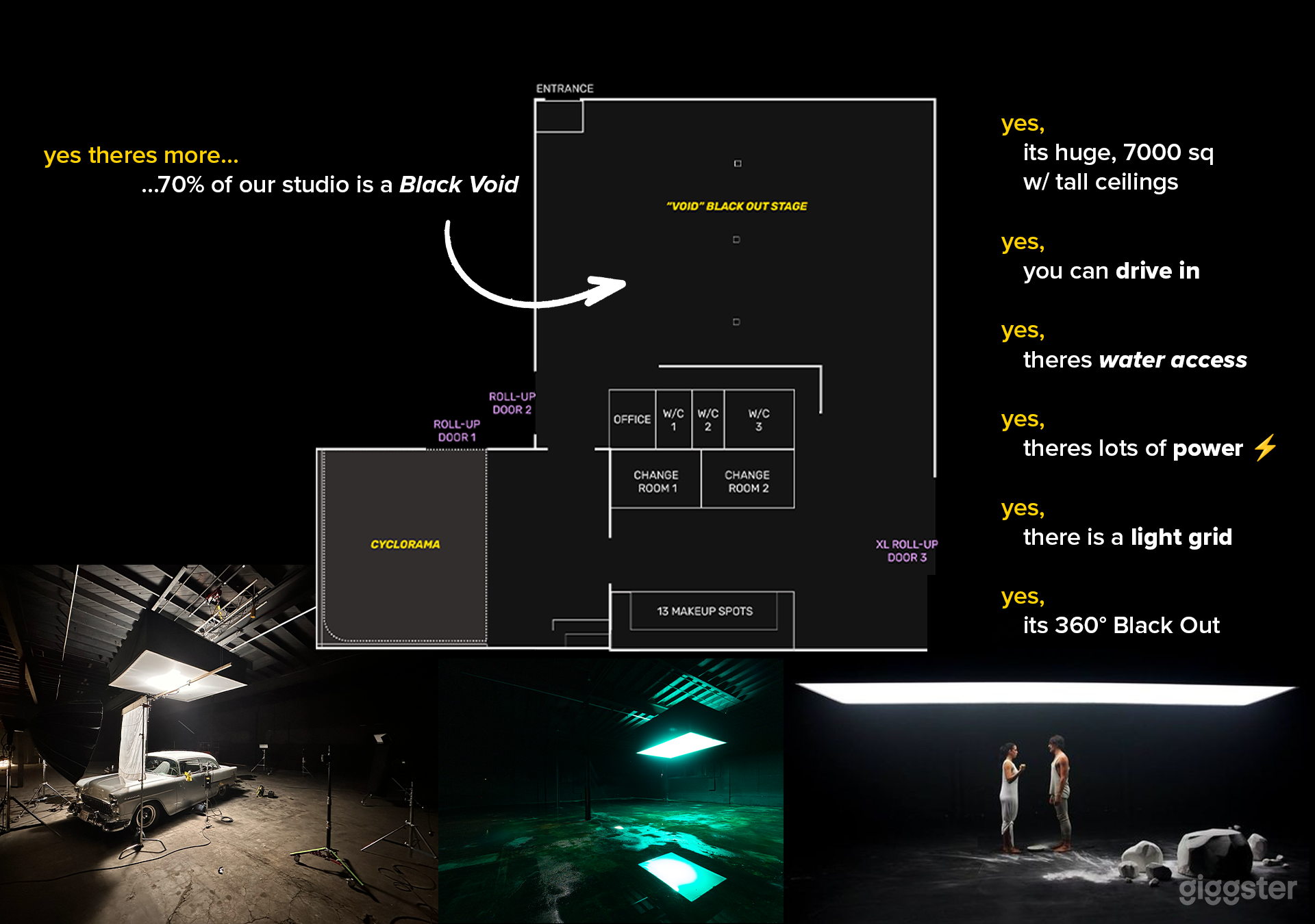 Huge White CYC (10,000 Sqf Stage) - Parking lot Photo 4