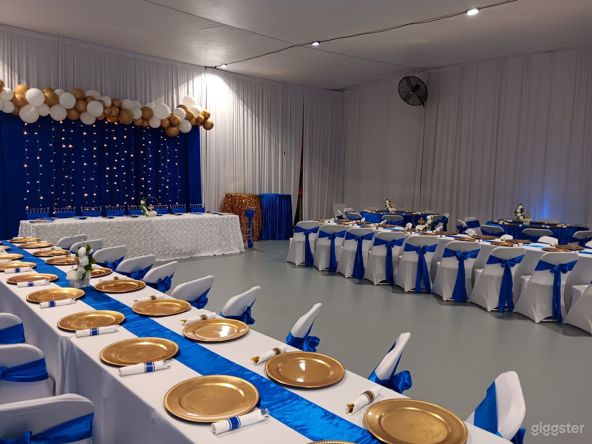 All White Draped Warehouse Photo 1