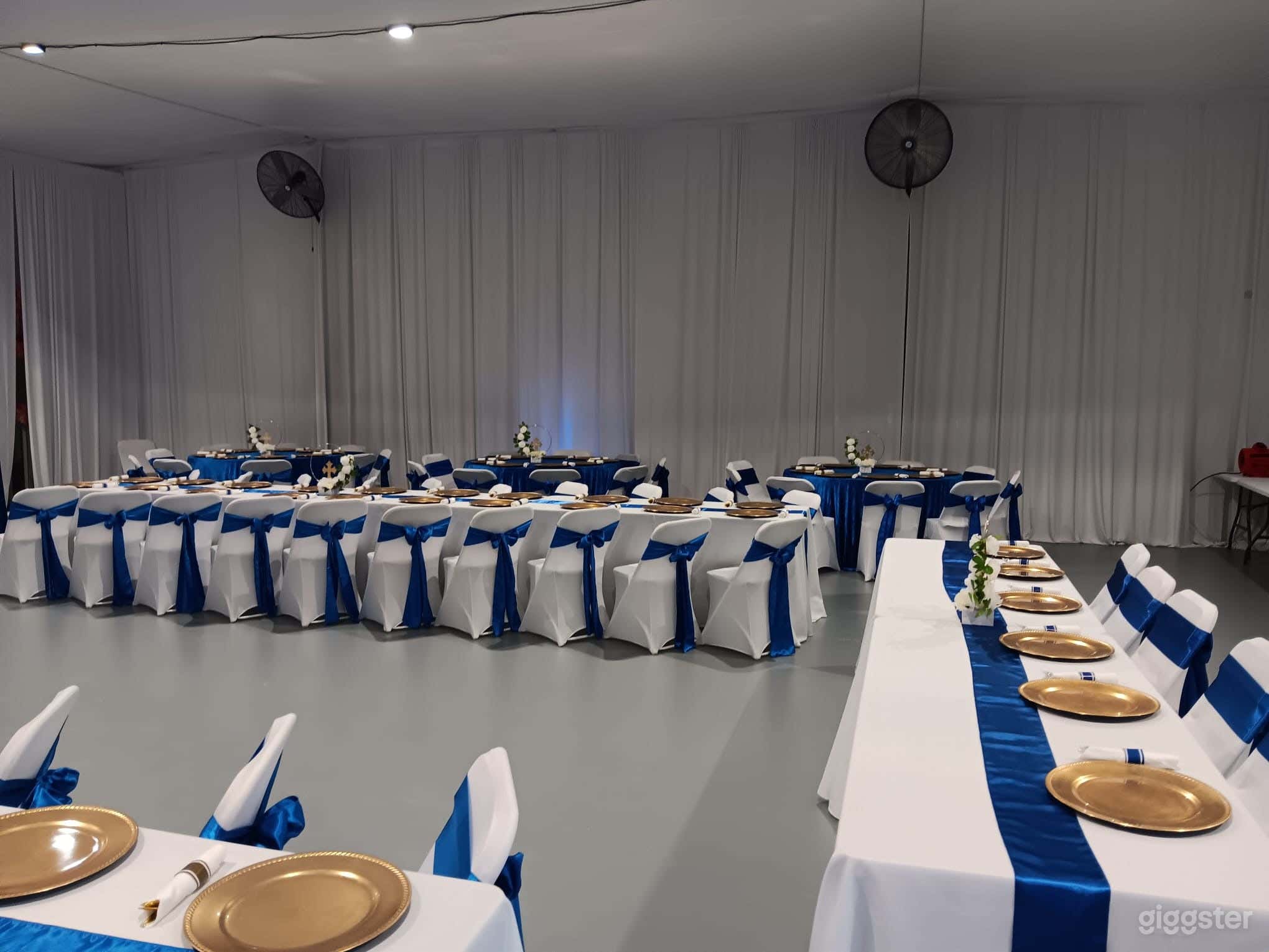 All White Draped Warehouse Photo 4