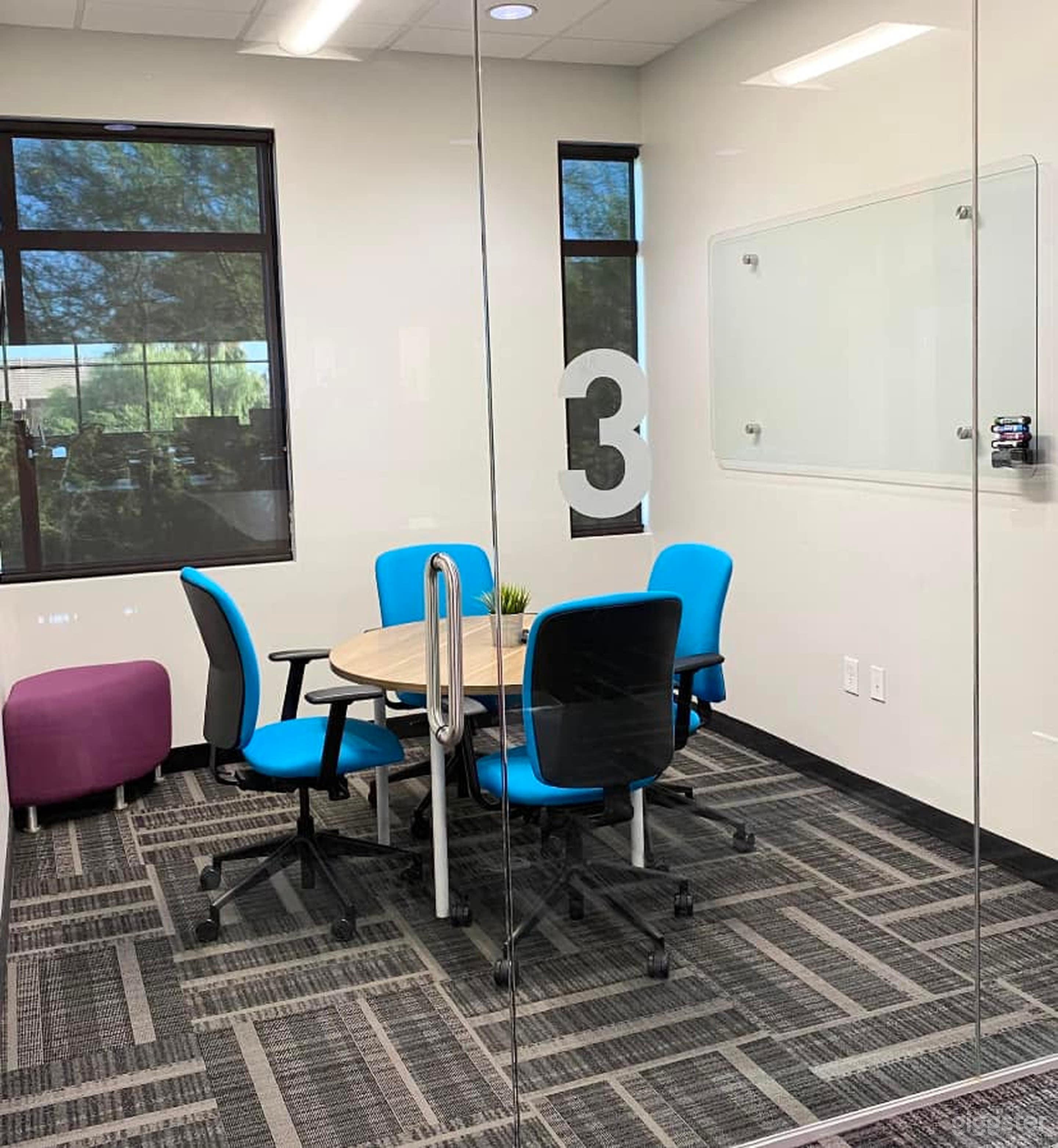 4 Person Conference Room w/ TV + Whiteboard Photo 1