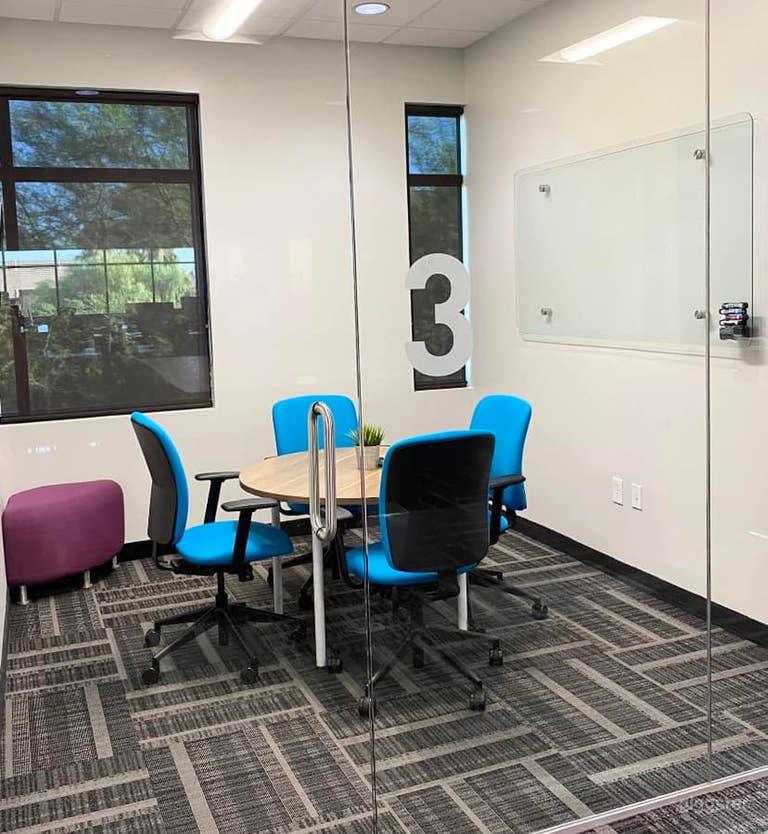  4 Person Conference Room w/ TV + Whiteboard 