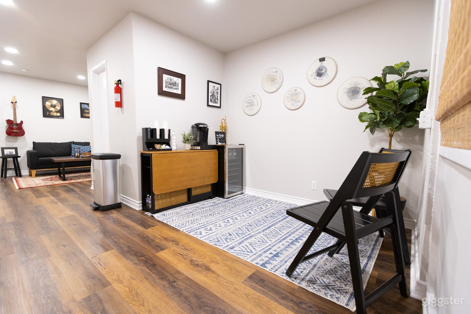 Entrance with complementary water and coffee