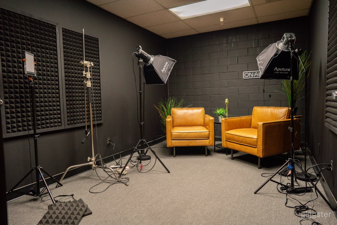 Professional Black Box Podcast Studio Photo 2