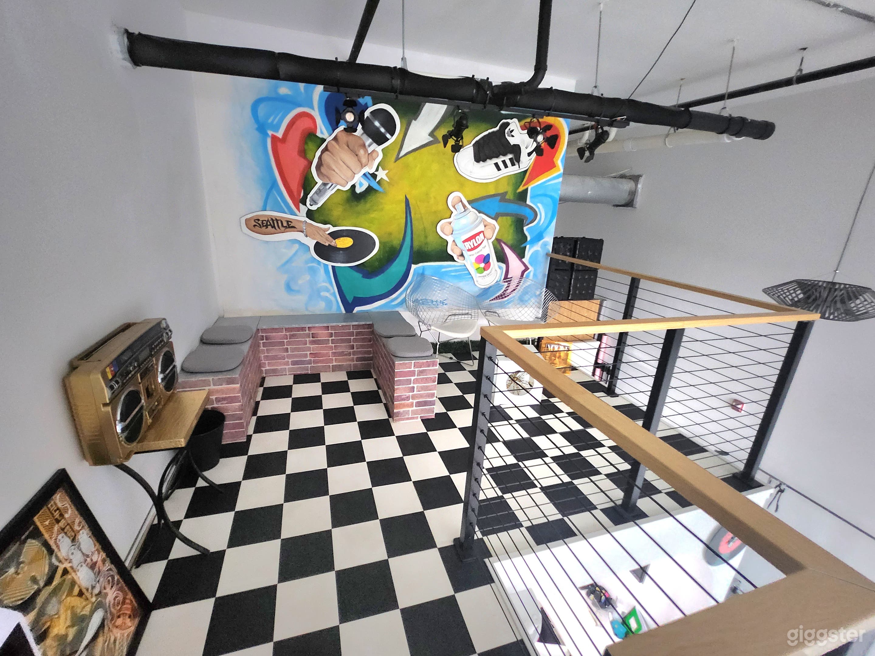 Loft area for extra space and relaxation.