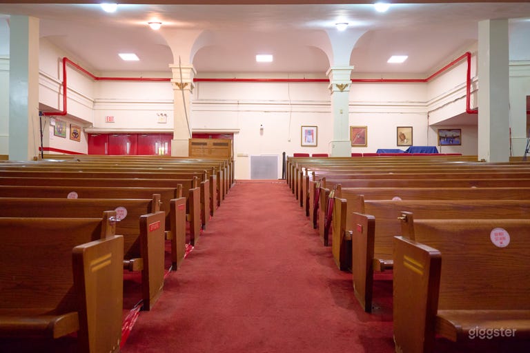  Retro Red-Carpet Auditorium and Stage 