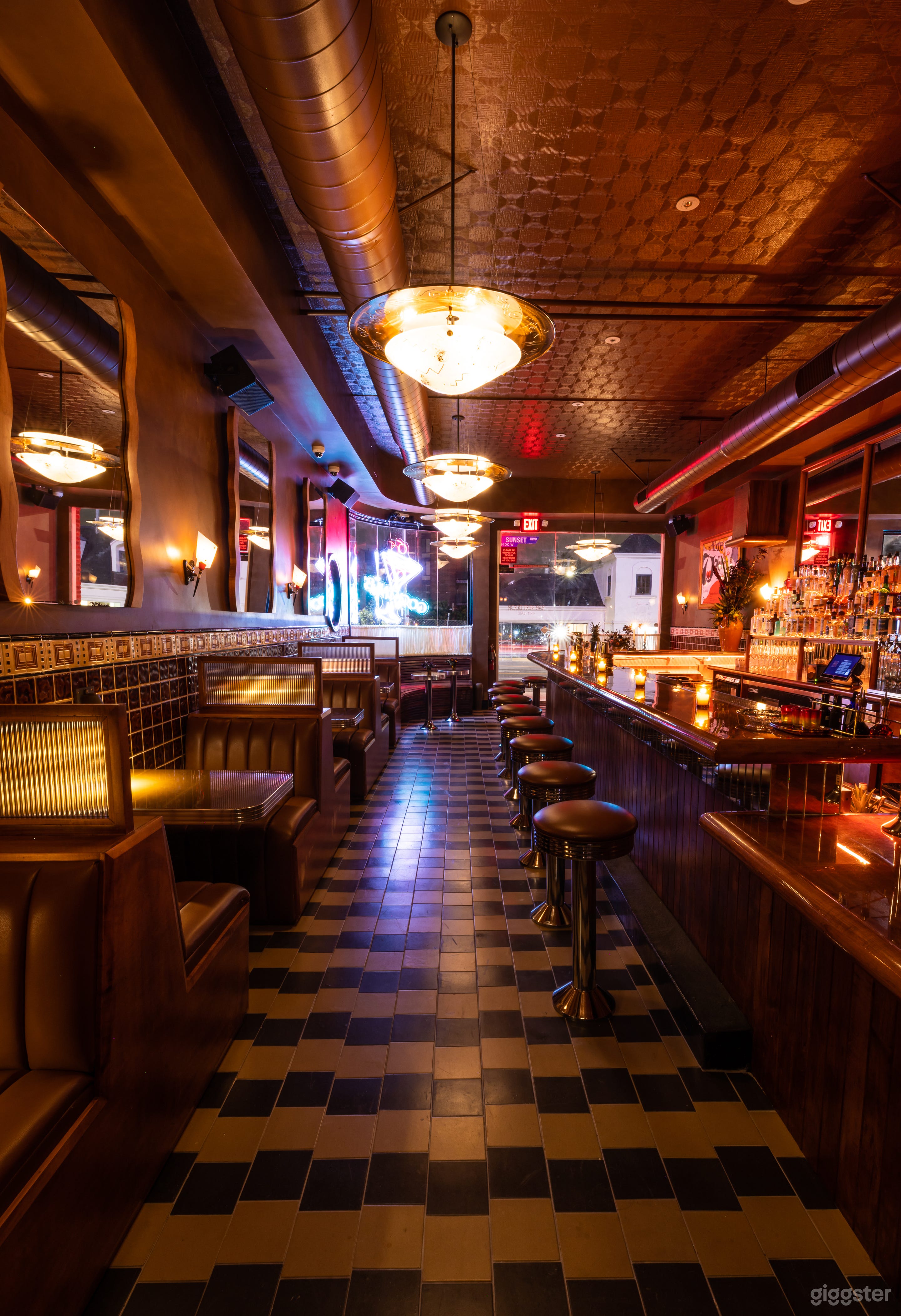 Cinematic Vintage Hollywood Noir Cocktail Bar Photo 4