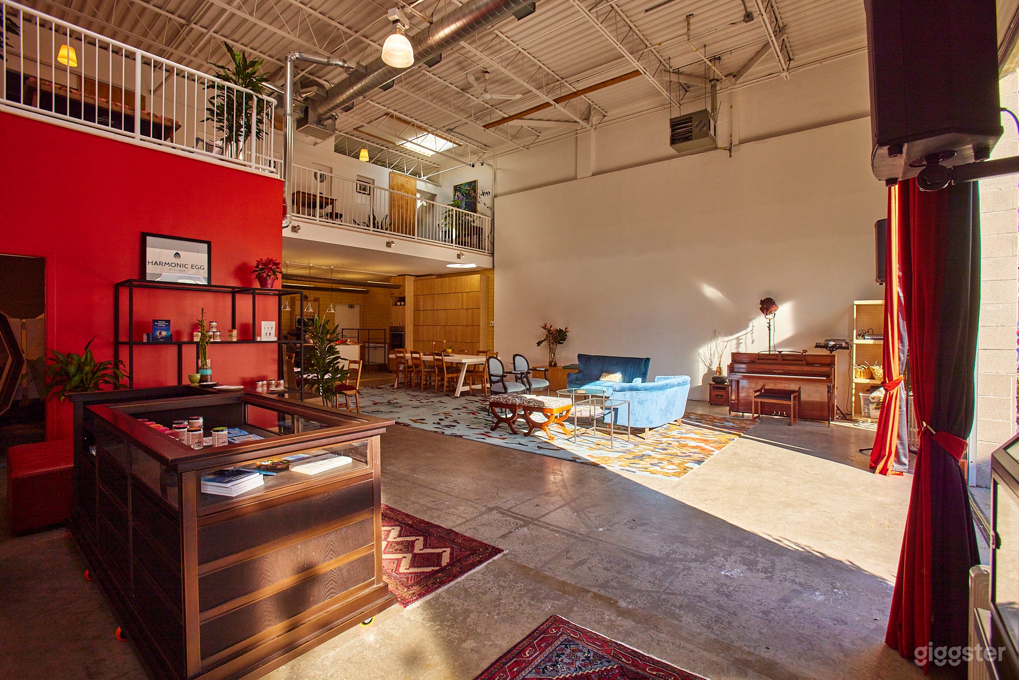 A welcoming reception and loads of open space greets your guests.
