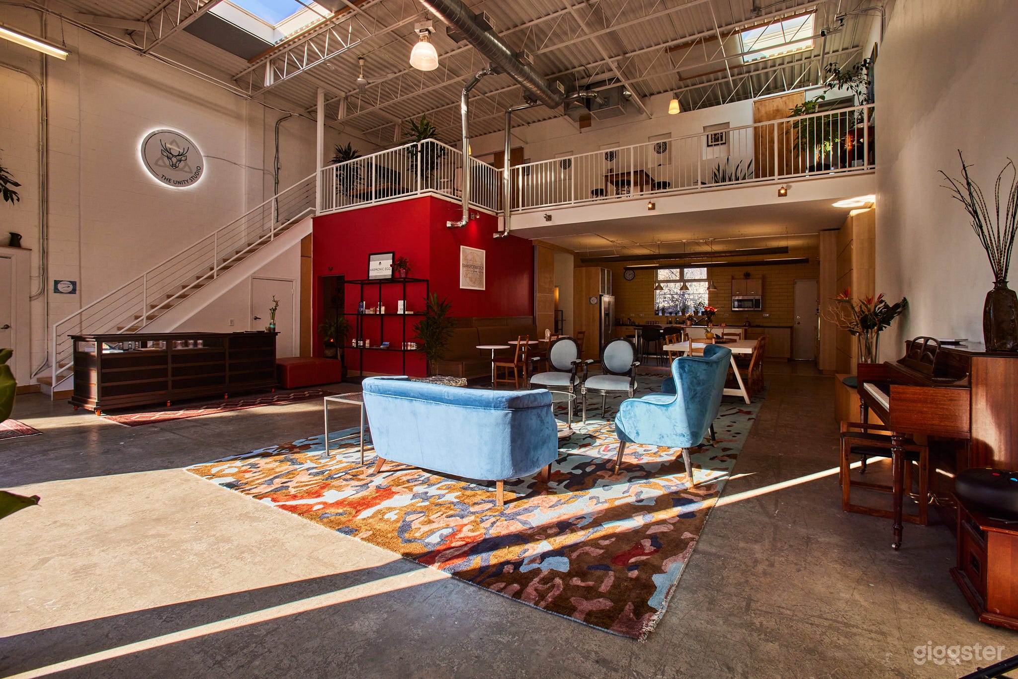 The Unity Studio, a multi-use open-concept space. Daytime shot.