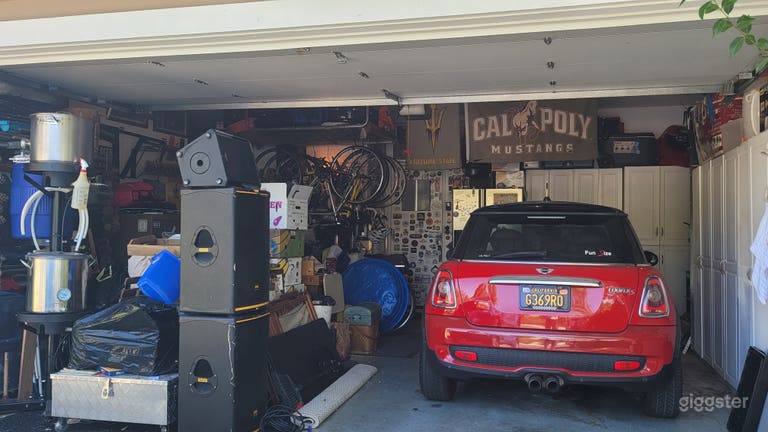  2 car garage...half of which ser es as a &quot;man cave&quot; 
