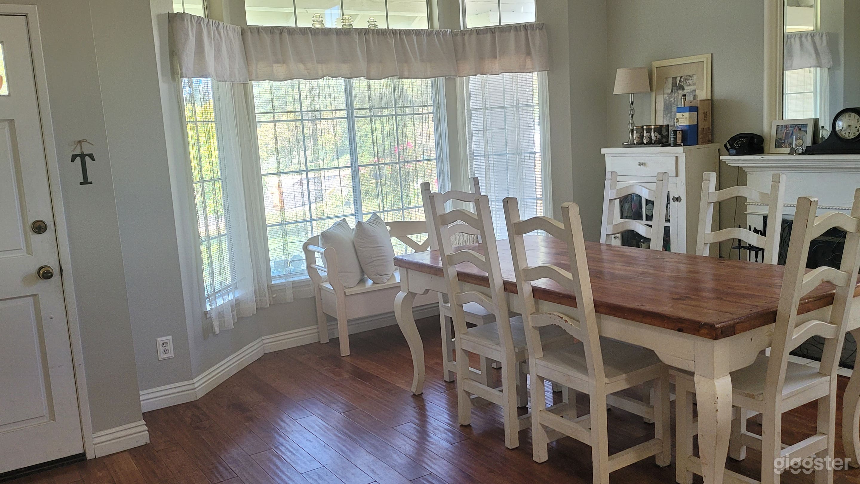 The front living/dining room