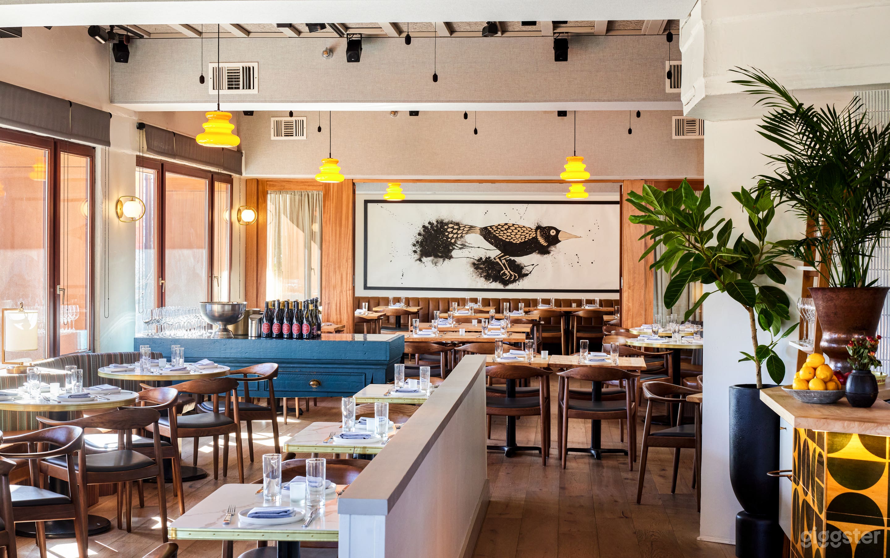 Main dining room looking into private dining room