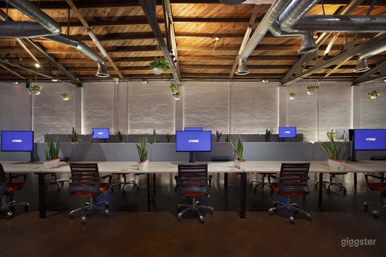  Private Coworking Space with 62 Desks, Event Stage 