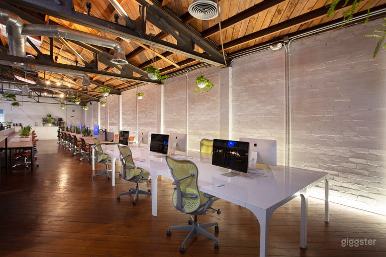  Private Coworking Space with 62 Desks, Event Stage 