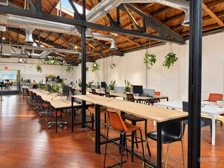  Private Coworking Space with 62 Desks, Event Stage 
