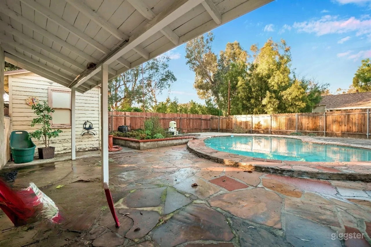 Private 70’s-Style Pool Retreat with Private Bathroom Photo 4