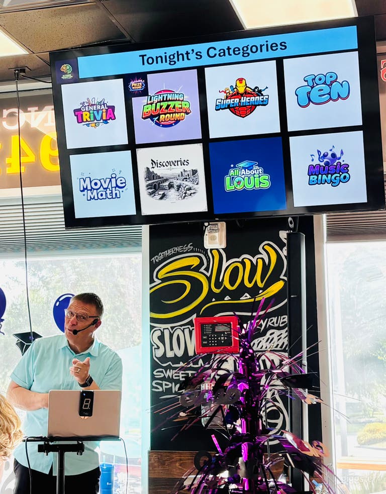  With 7 large screen Tv&#x27;s you can host your event with plenty of viewing opportunities for your guest. Slide shows or Trivia no one will miss out. 