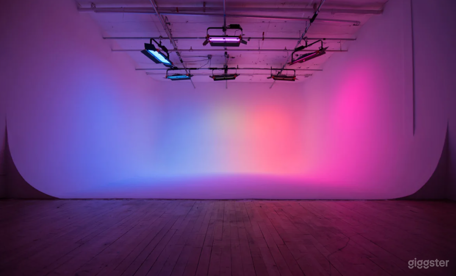 cyclorama with RGB LED lights