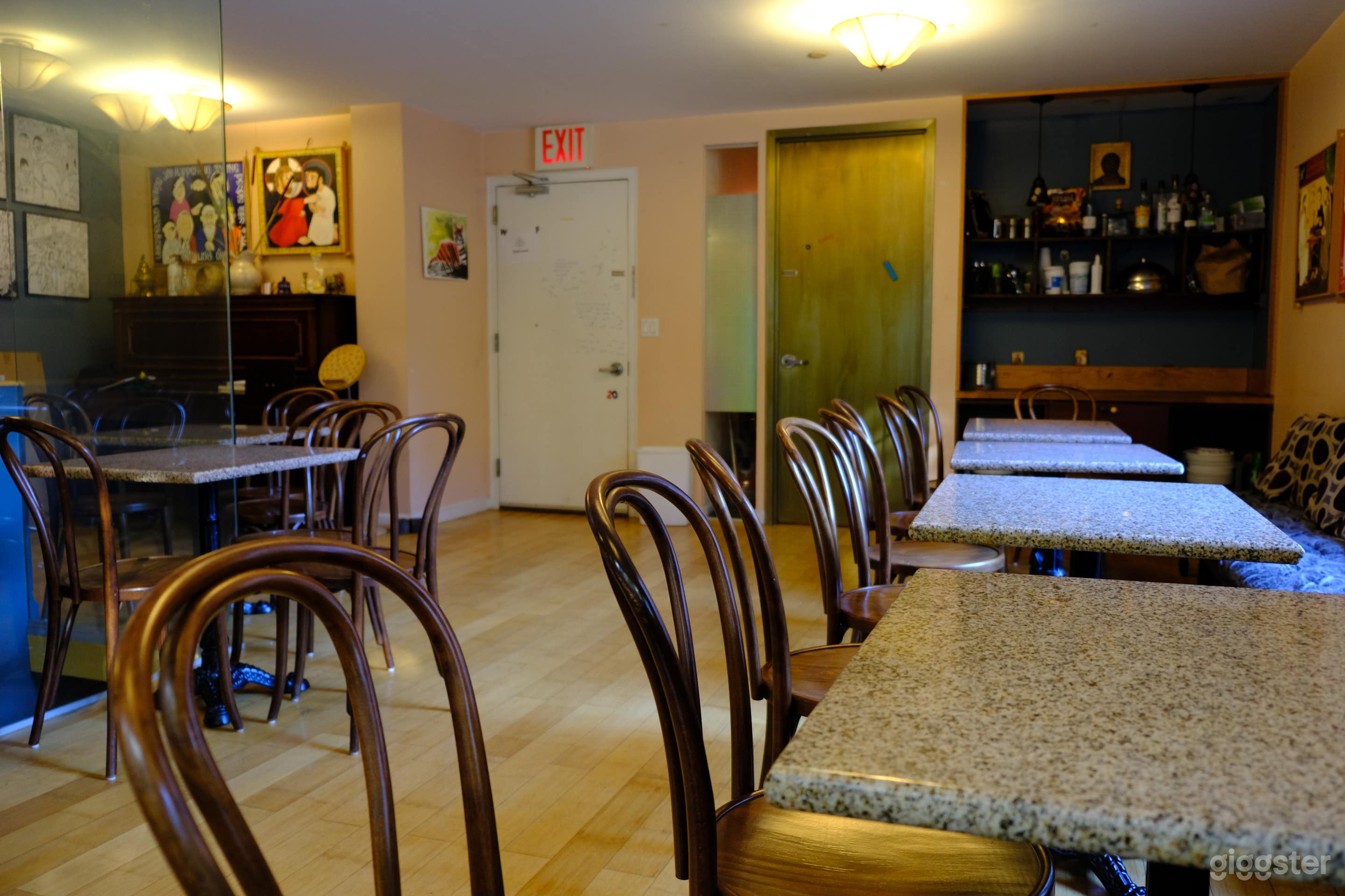 Please note--we have removed the piano and added additional seating in its' place.