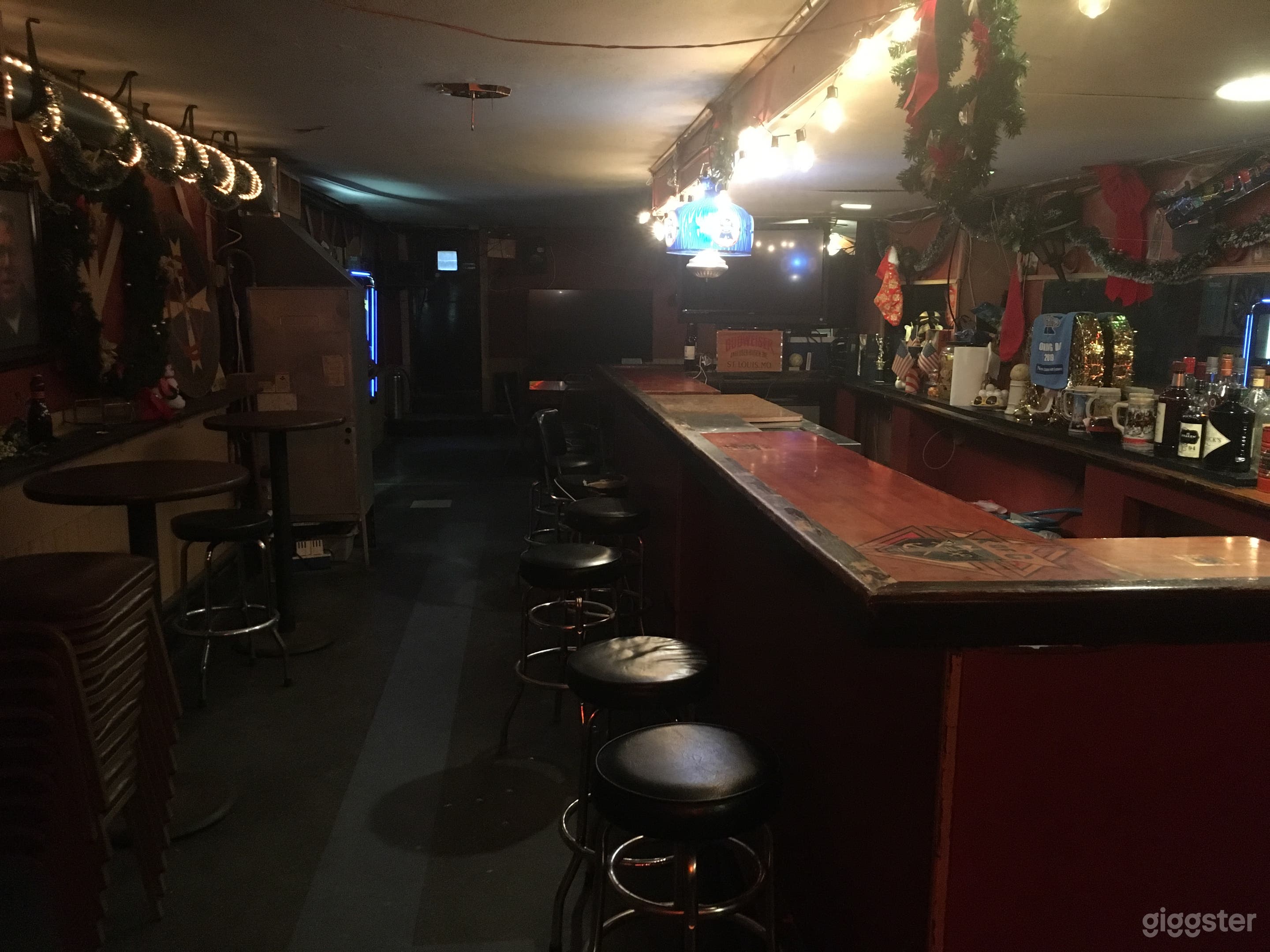 Basement bar.