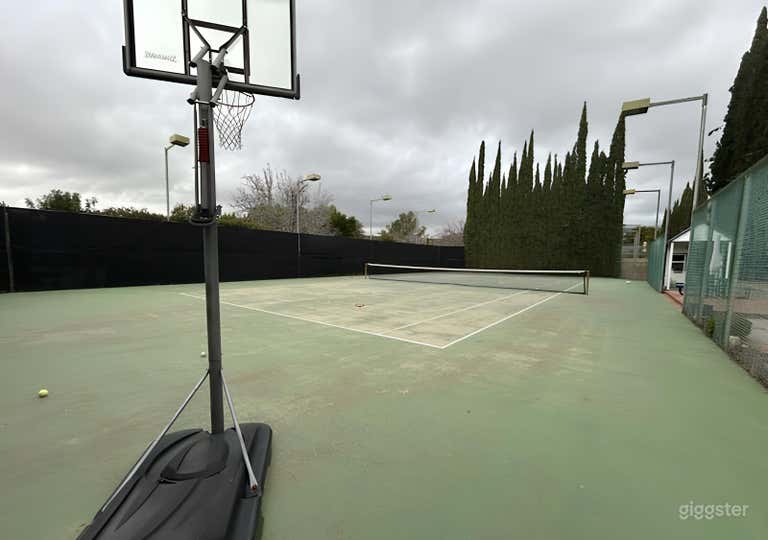  Regulation-sized Fenced Tennis Court 