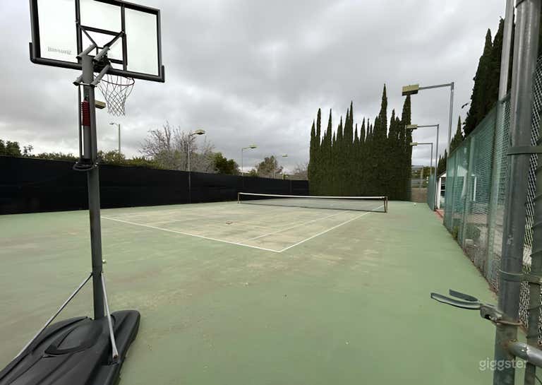  Regulation-sized Fenced Tennis Court 