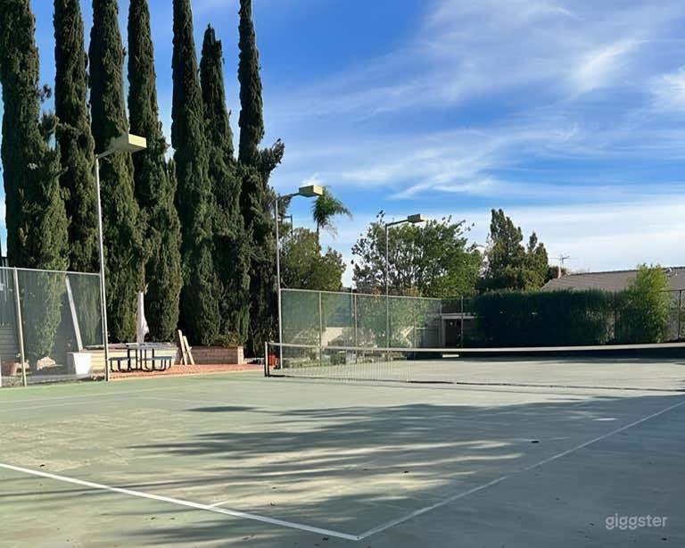  Regulation-sized Fenced Tennis Court 