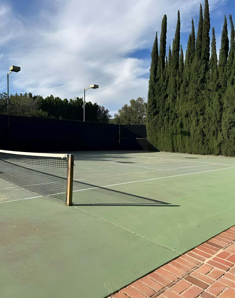  Regulation-sized Fenced Tennis Court 
