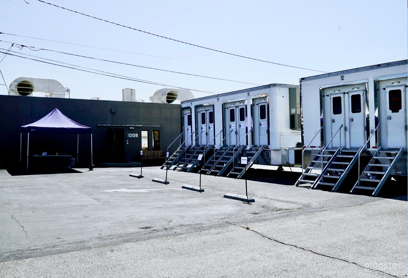 Parking Lot Set up for Basecamp