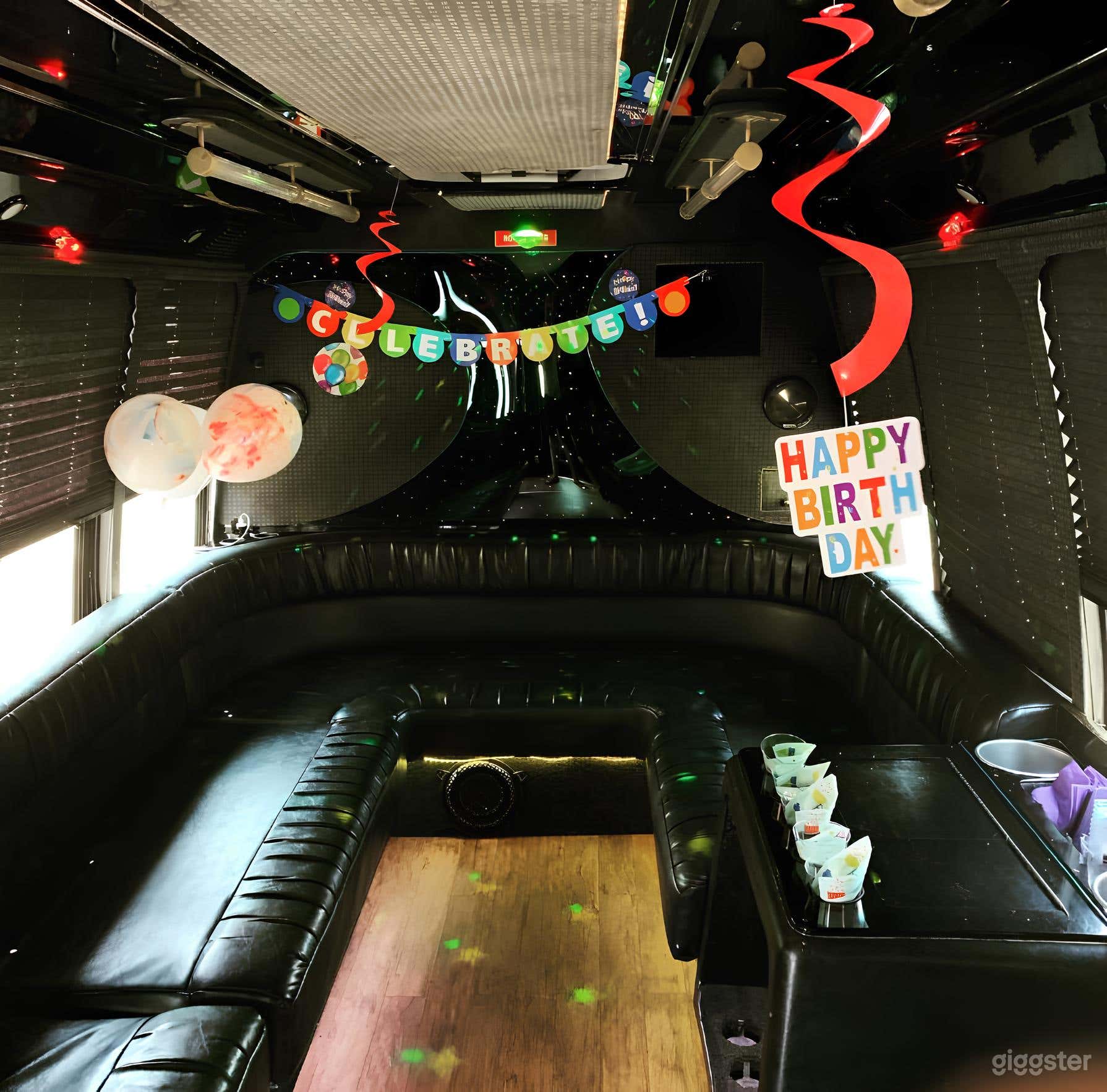 White Pearl Party Bus Photo 4