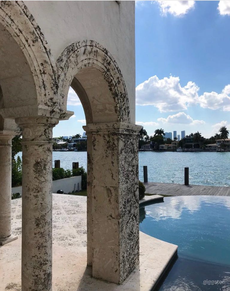  Waterfront Mediterranean Castle with Cool Interior 