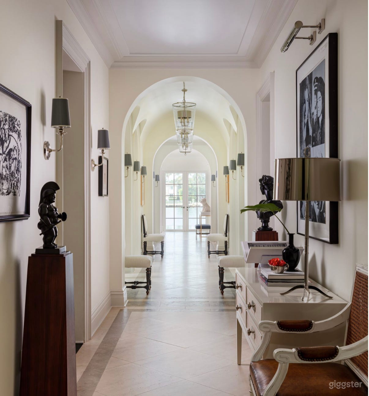 Waterfront Mediterranean Castle with Cool Interior Photo 2