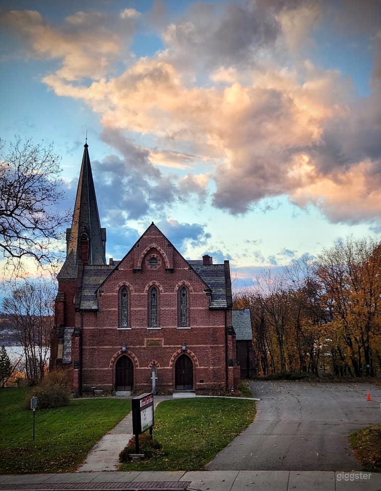  Historic church close to train in downtown Beacon  