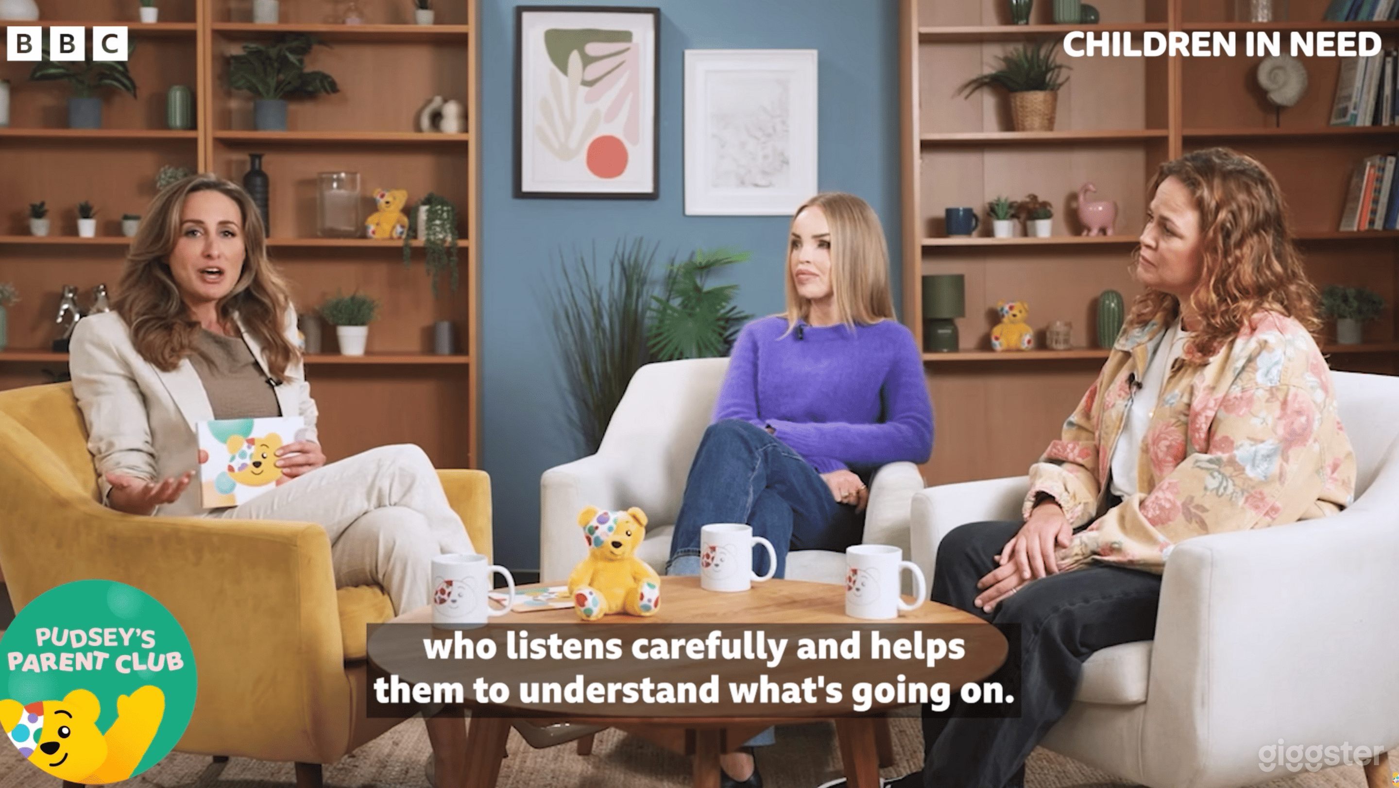 Dr Julie Smith, Katie Piper and Giovanna Fletcher in Finchley Studios' Lounge Set.