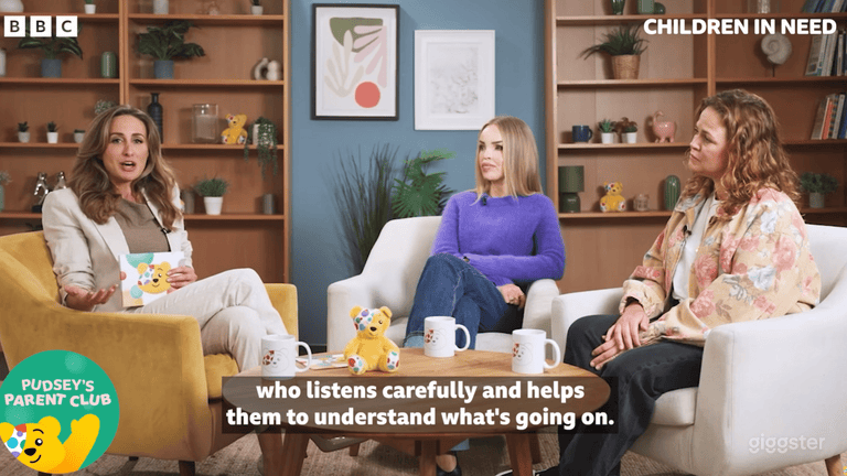  Dr Julie Smith, Katie Piper and Giovanna Fletcher in Finchley Studios&#x27; Lounge Set. 