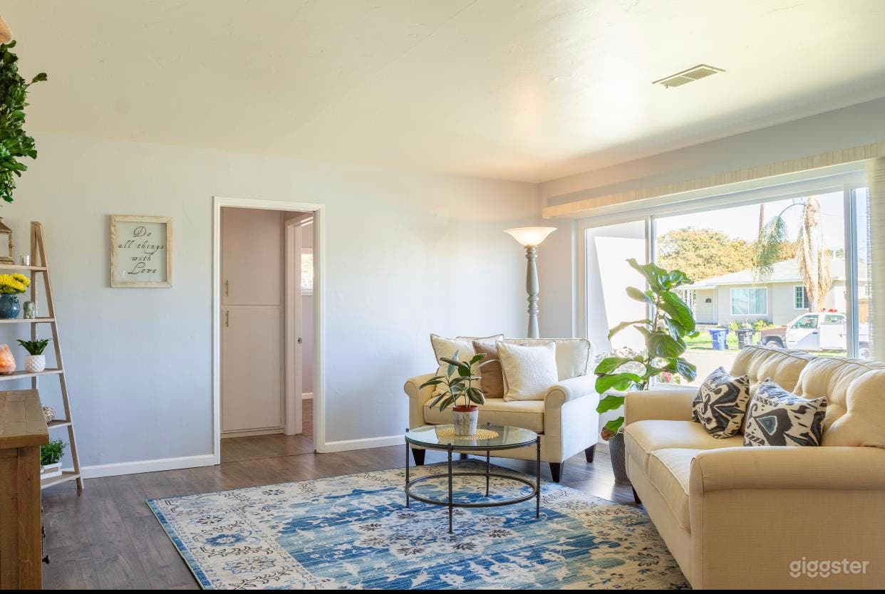 Living Room with a Beautiful Bay window for natural light
