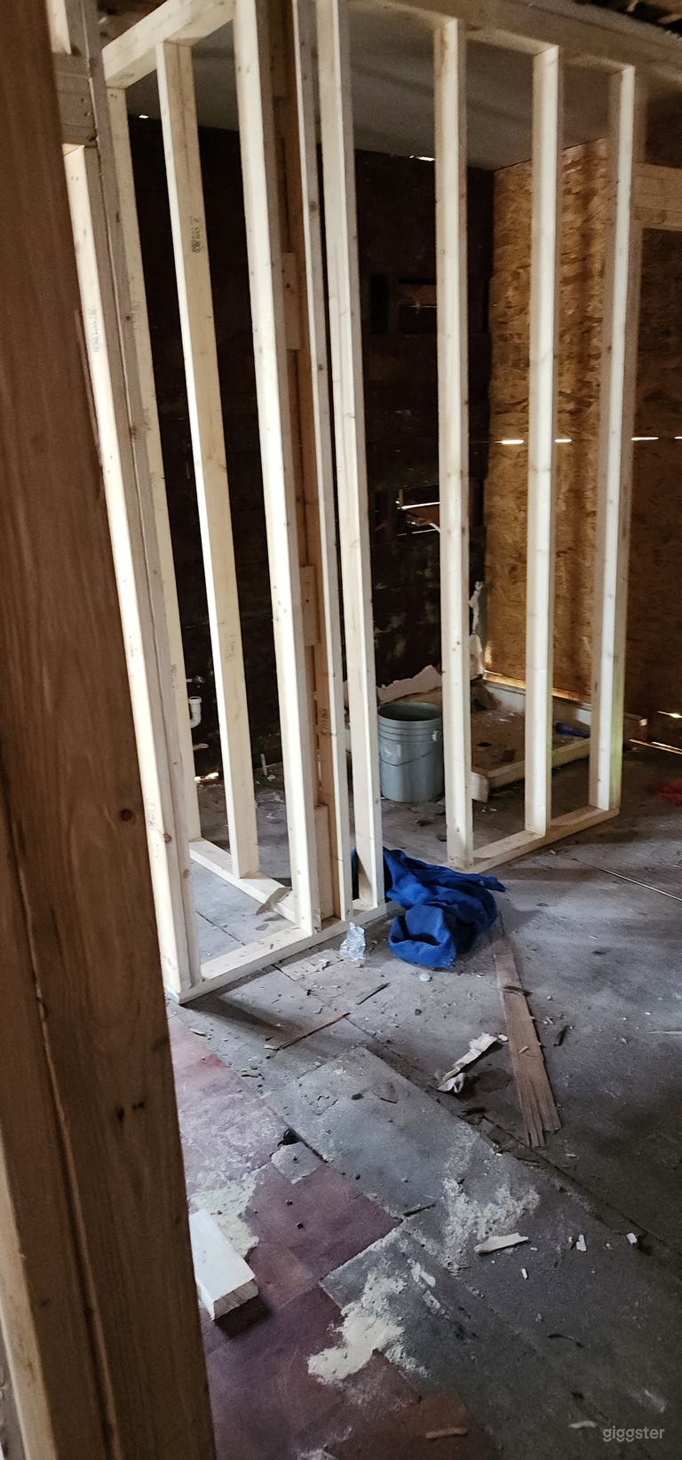  Interior, studs only 